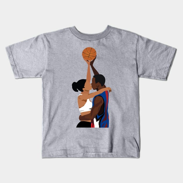 Love and Basketball hip hop Kids T-Shirt by sillhoutelek